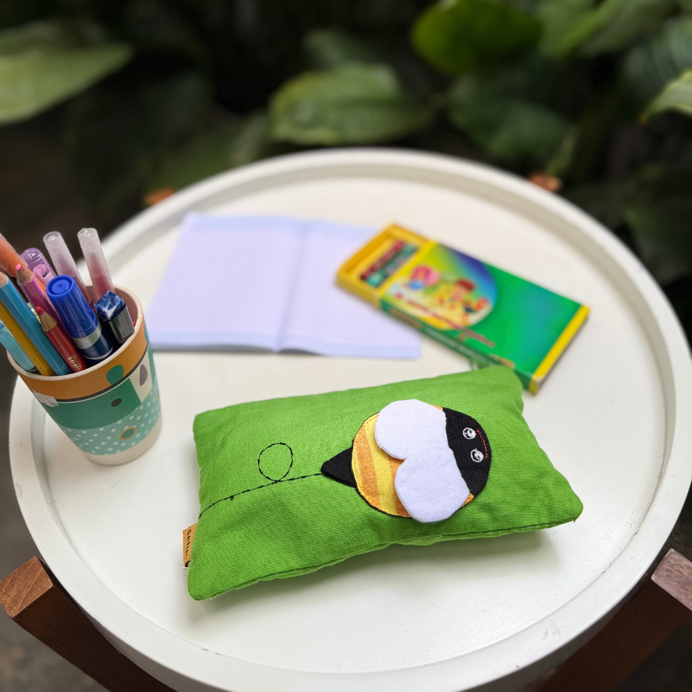 Green Bee Pencil Case