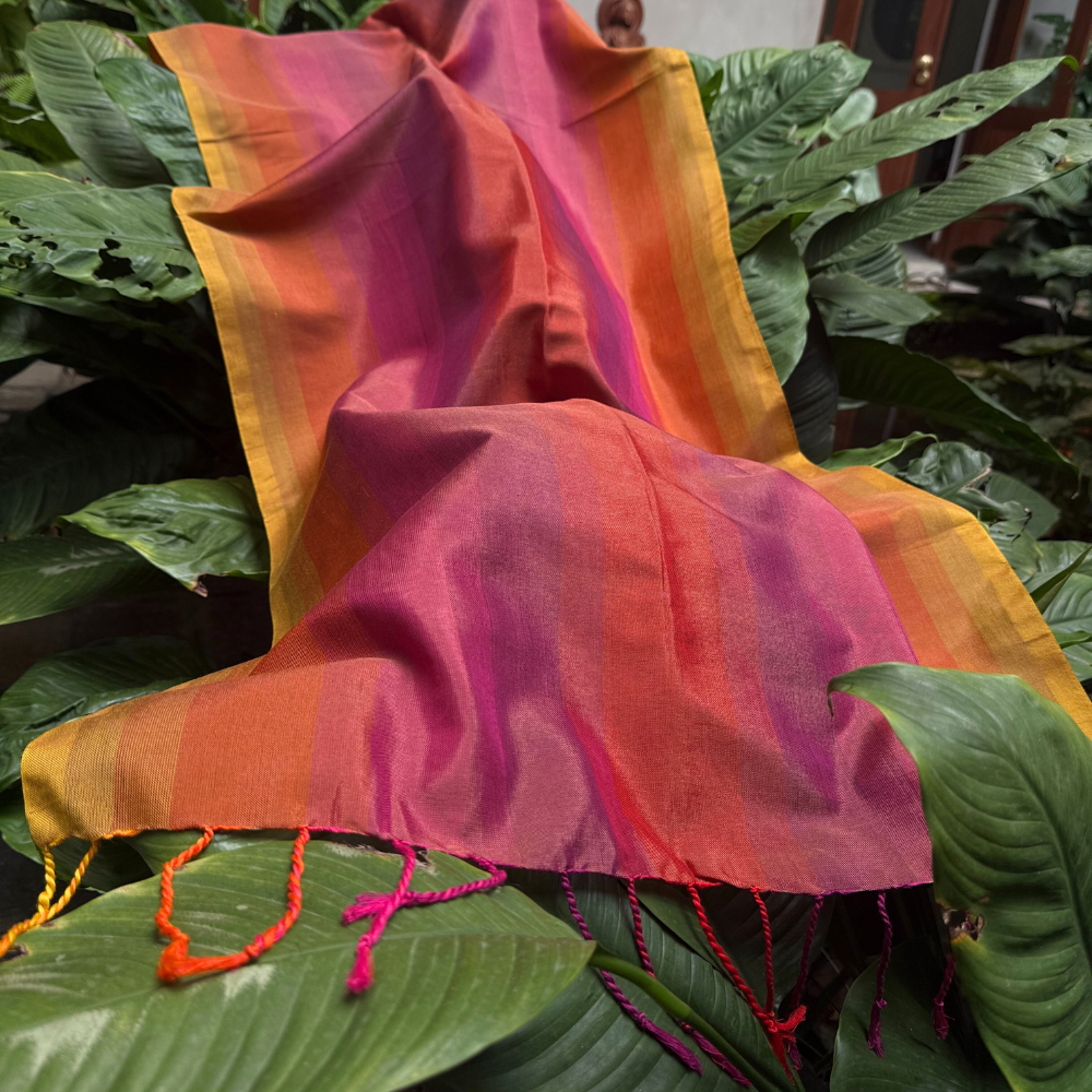 Orange, Pink, Purple And Yellow Mixed Shawl