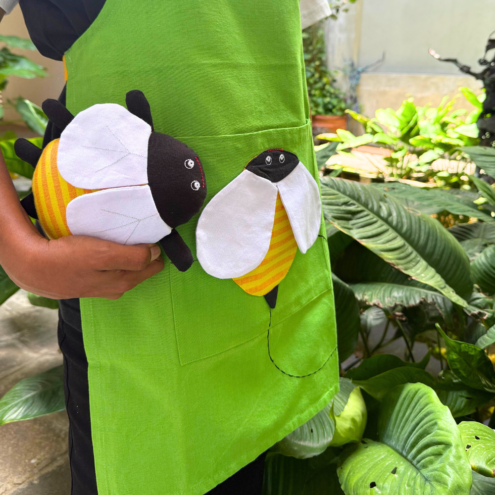 Green Bee Apron