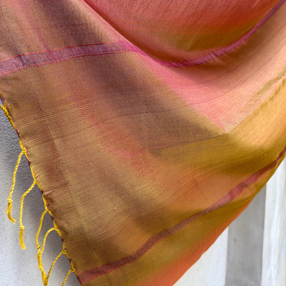 Brown, Pink, And Maroon Mixed Shawl