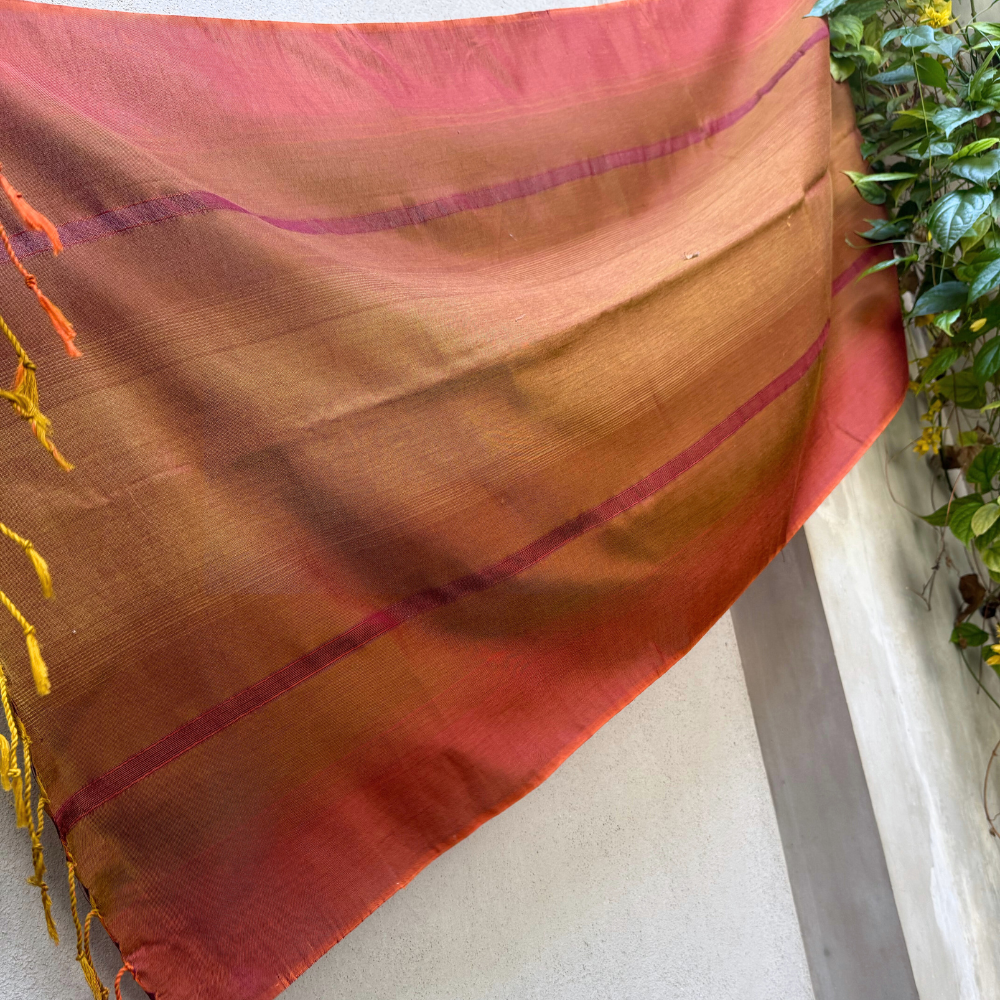 Brown, Pink, And Maroon Mixed Shawl