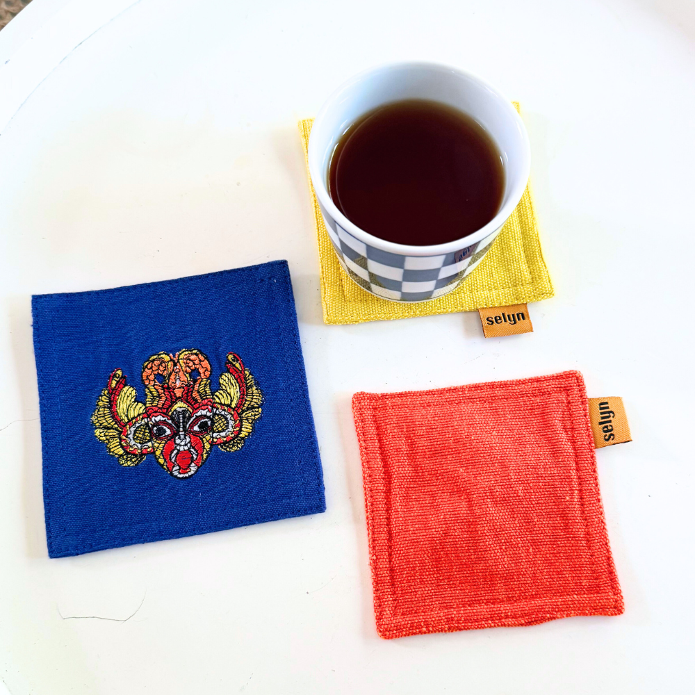 Naga Raksha Mask Embroidered Coasters