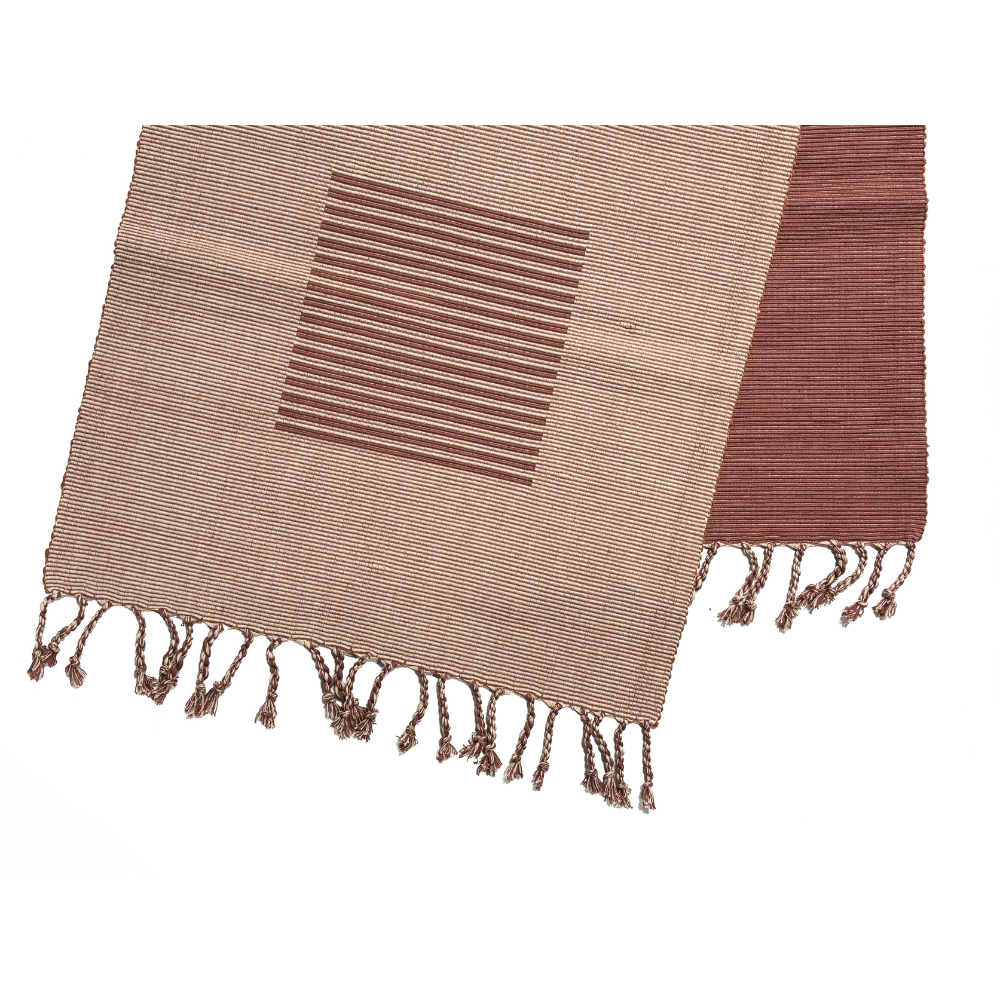 Brown Beige Bed Runner
