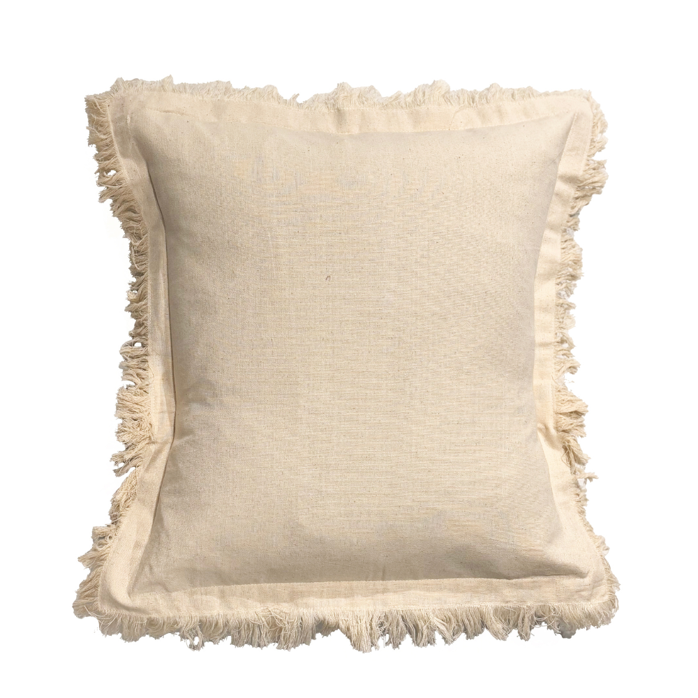 Off White Cushion Cover with Frill