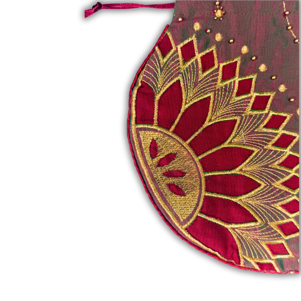 Marron Saree Pouch