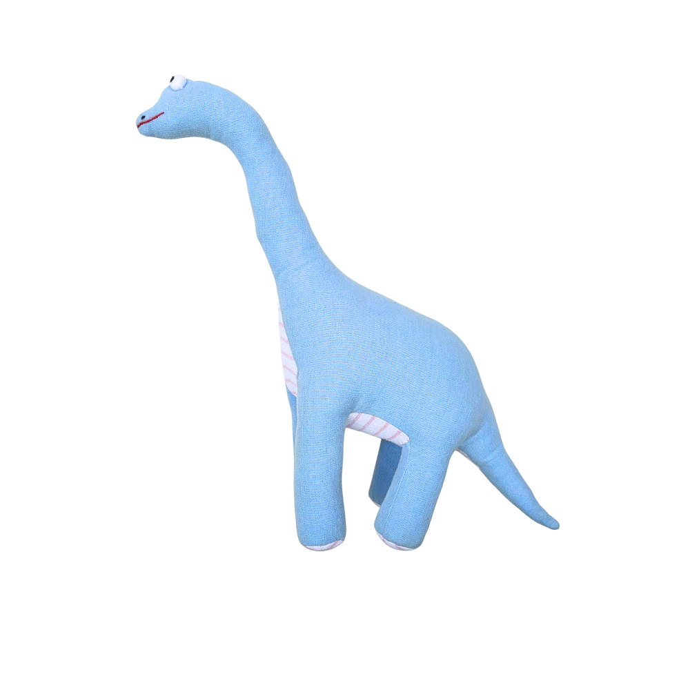 Blue Apatosaurus Handloom Soft Toy