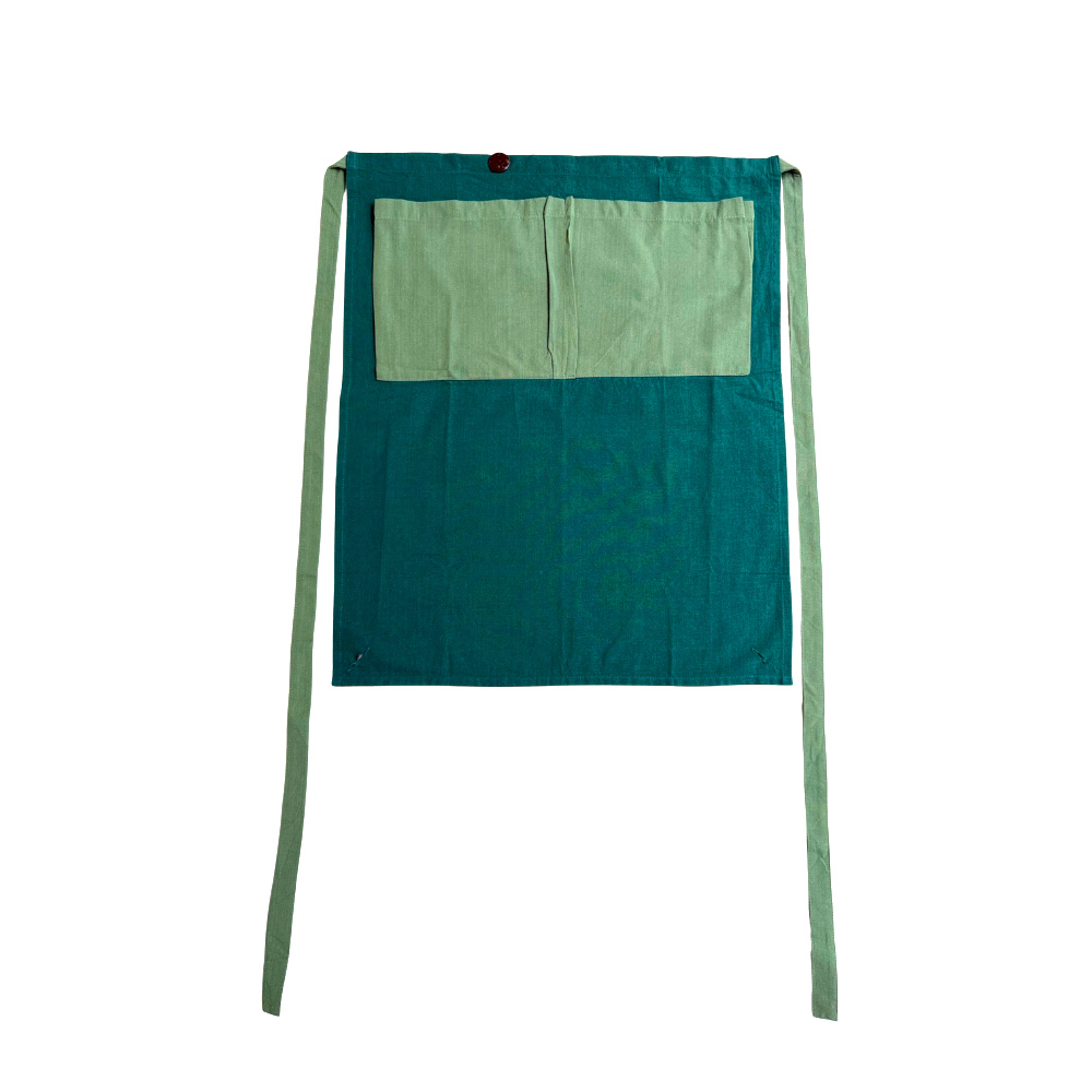 Dark Green And Green Half Apron