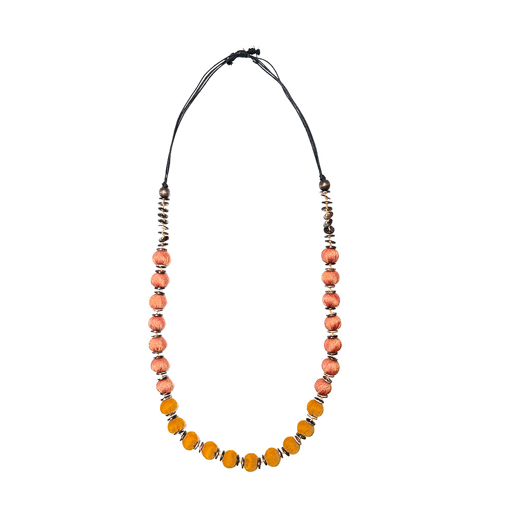 Mustard And Orange Necklace