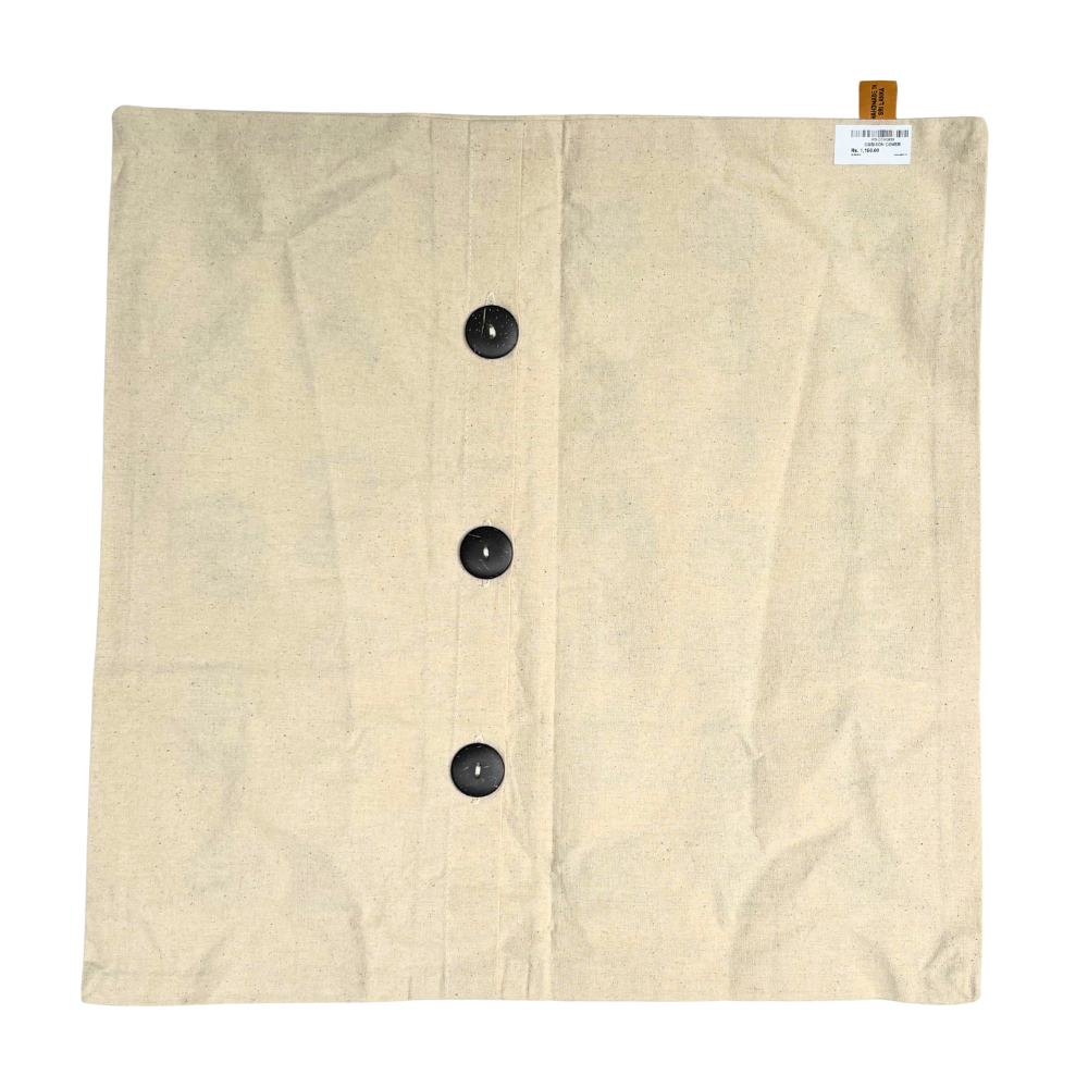 Off White Cushion Cover With Sinhala Letters