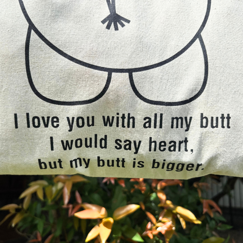 Tote Bag With ELEPHANT'S BUTT Include Inside Pocket