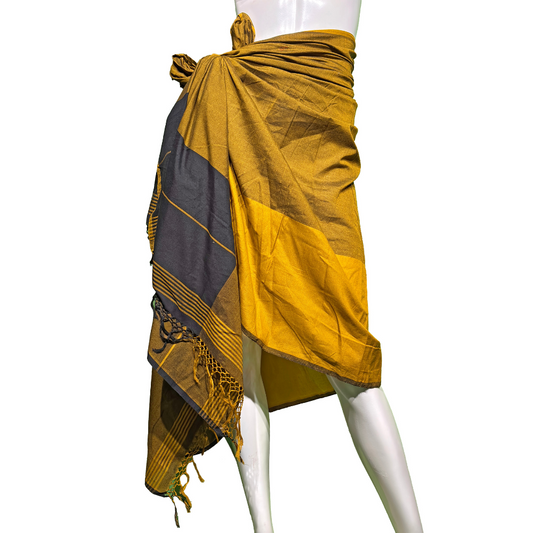 Yellow & Black Beach Wrap
