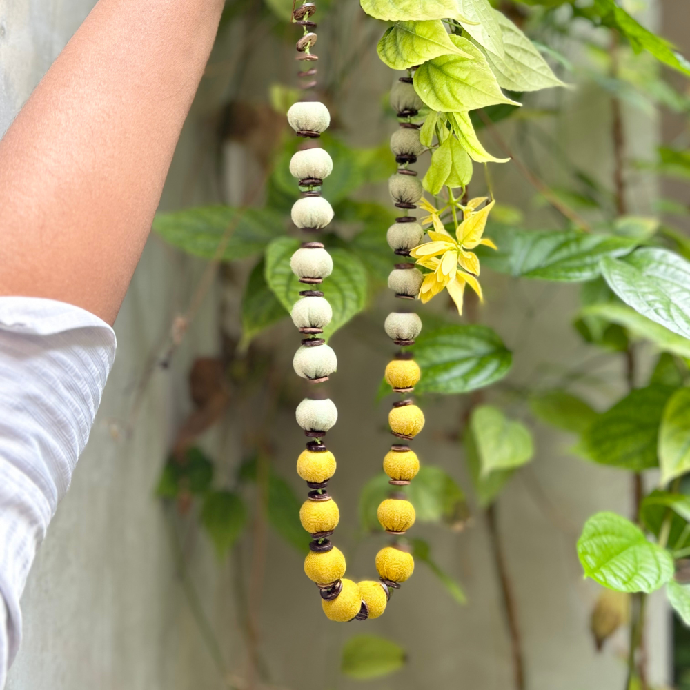 Mustard And Green Necklace