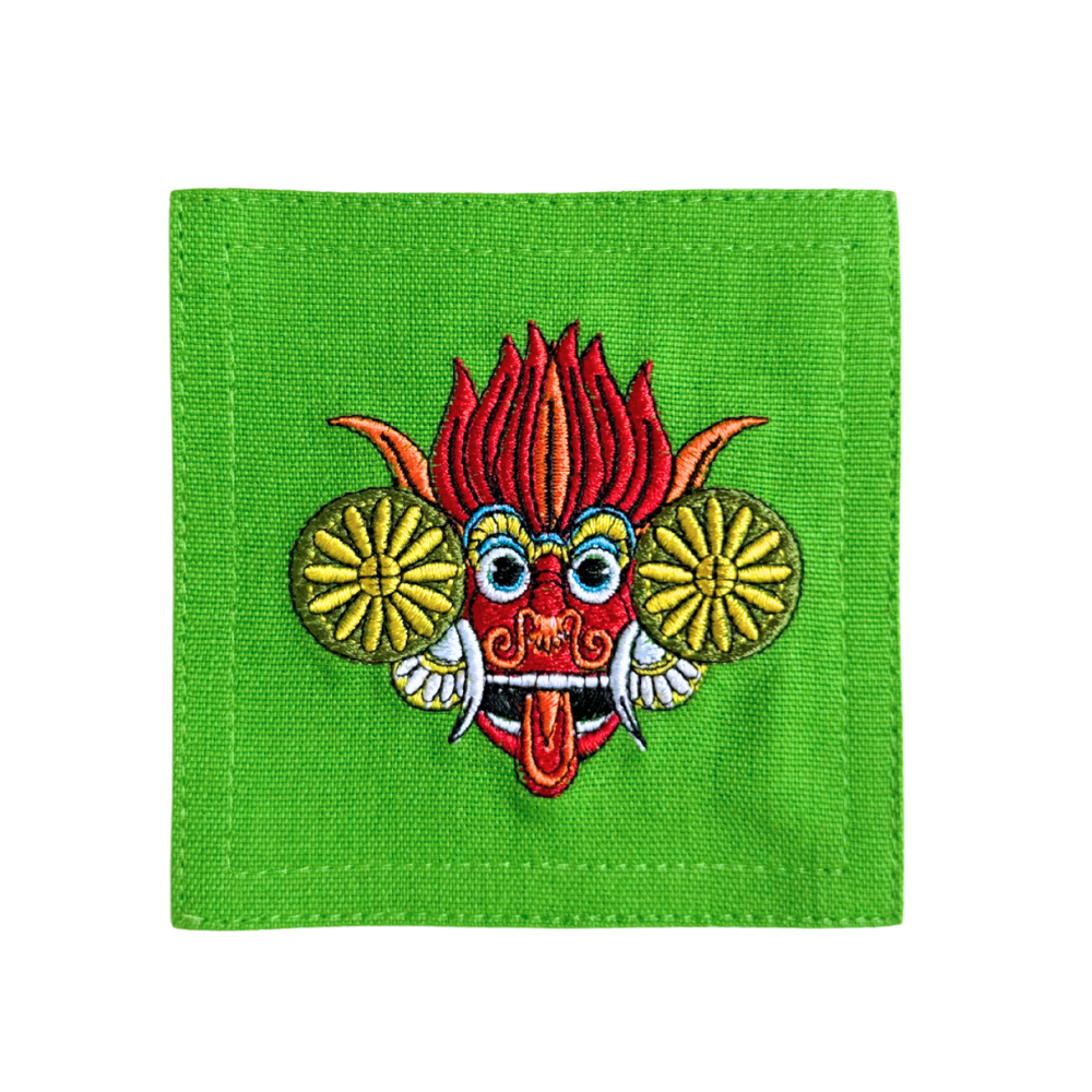Gini Raksha Mask Embroidered Coasters
