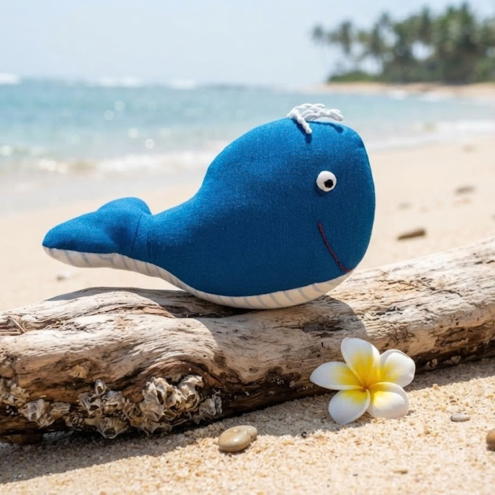 Handloom Dark Blue Whale Soft Toy