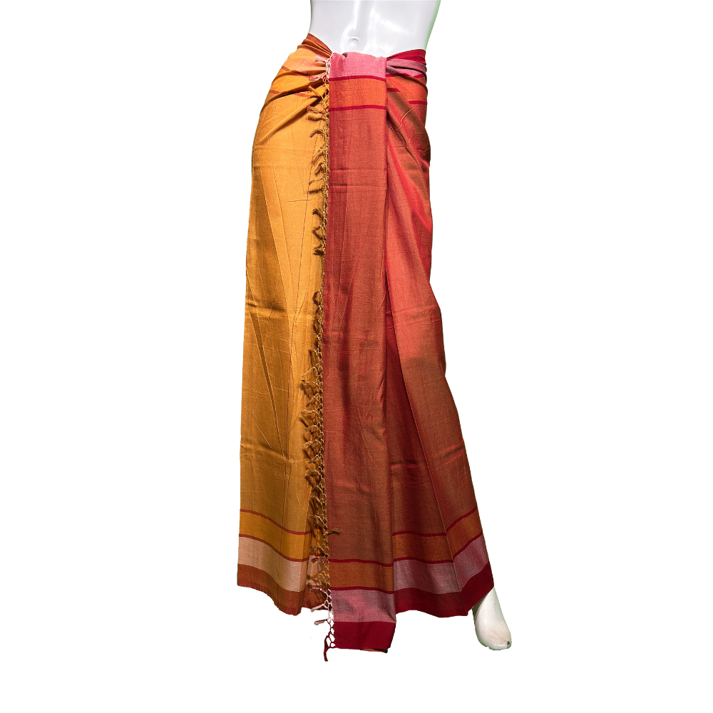Gold & Orange Striped Lungi