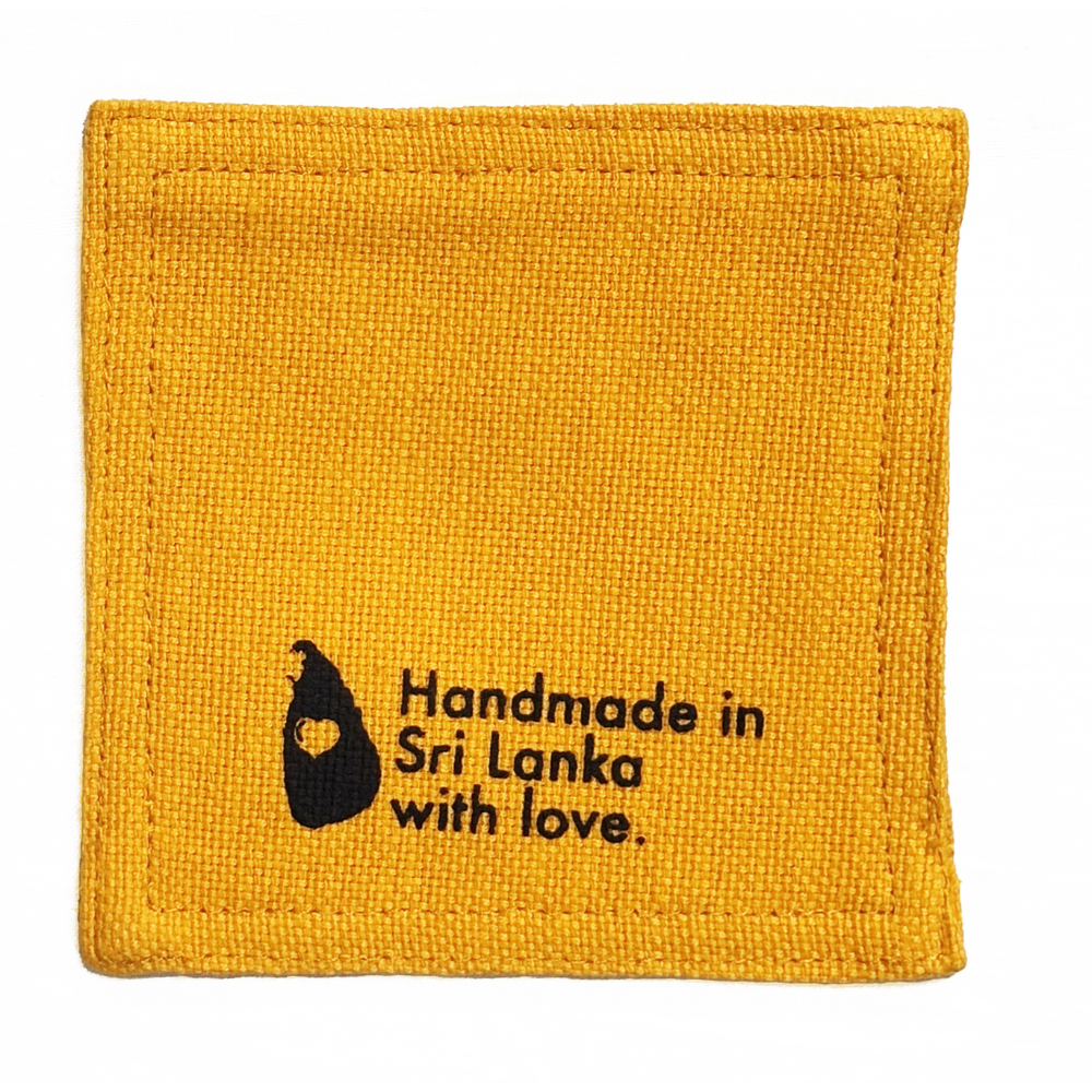 Handwoven Yellow Coaster – Home Made in Sri Lanka with Love