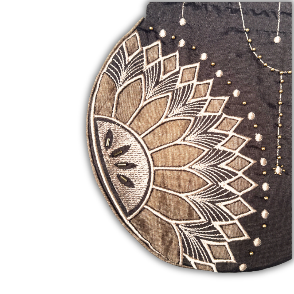 Dark Brown Saree Pouch