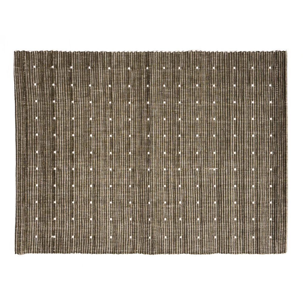 White Dots & Ash Handloom Table Mat