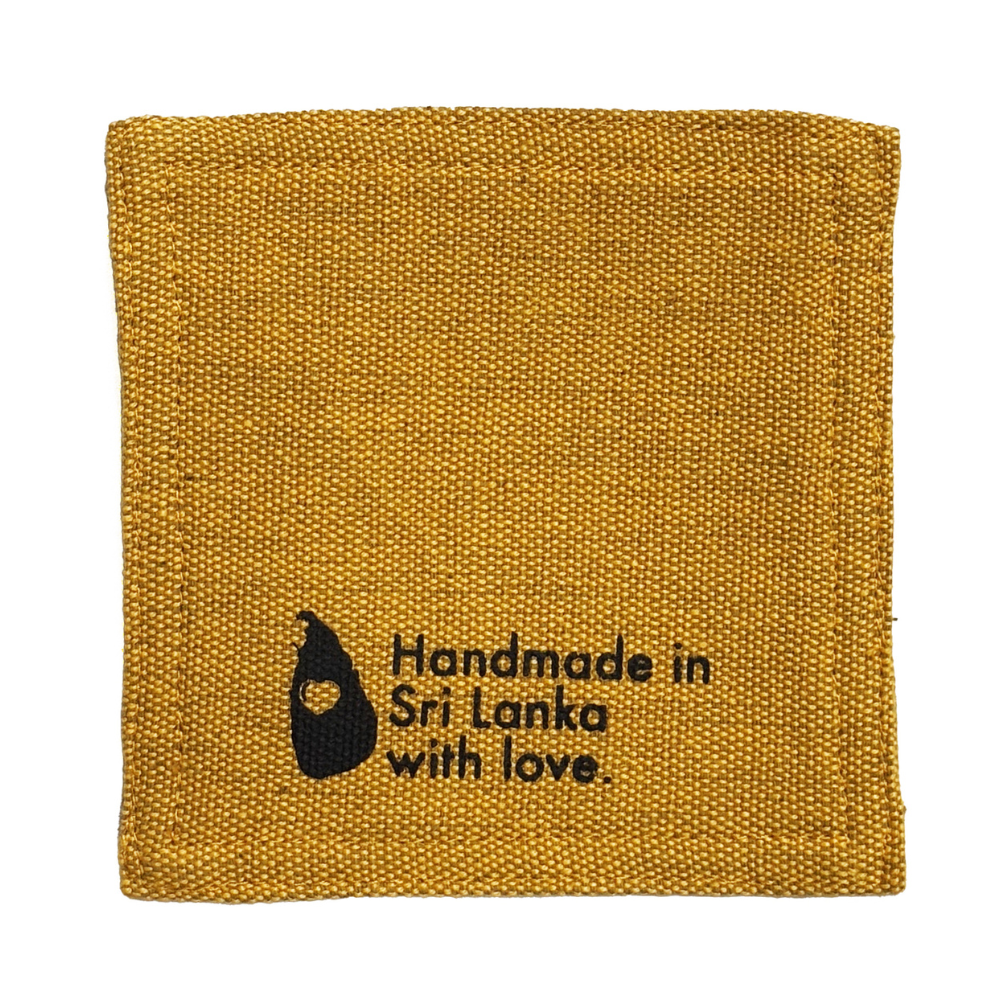 Handwoven Dark Yellow Coaster – Home Made in Sri Lanka with Love