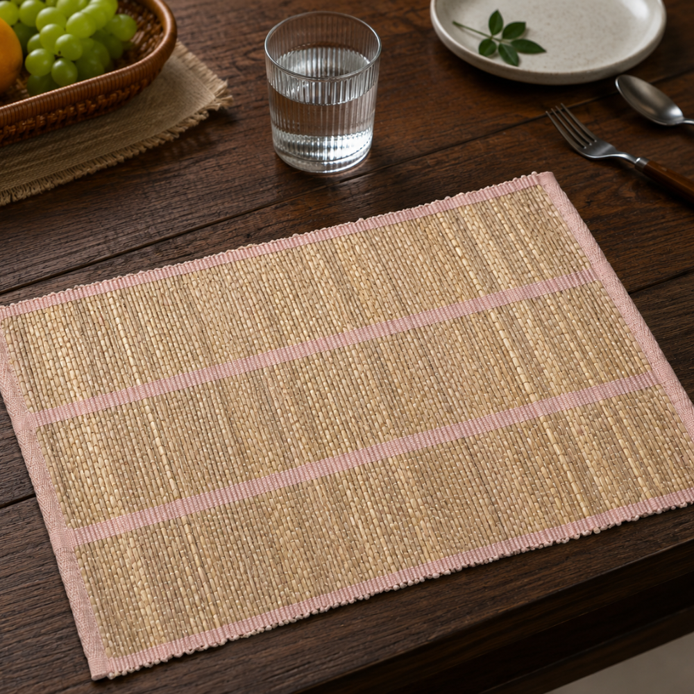 Pink Reed Table Mat