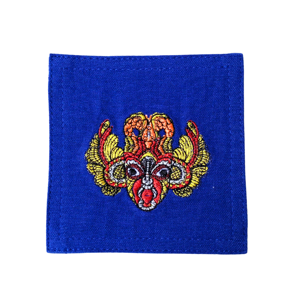Naga Raksha Mask Embroidered Coasters
