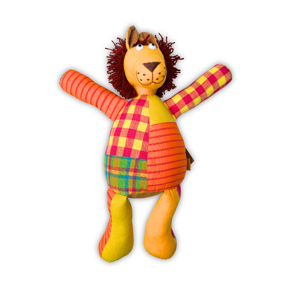Handloom Patchwork Lion Soft Toy