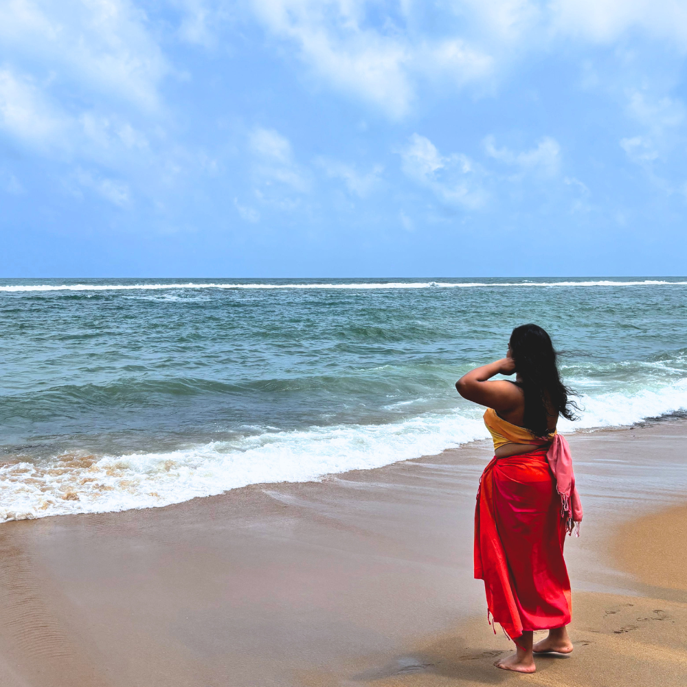 Orange & Pink Cotton Handloom Beach Wrap