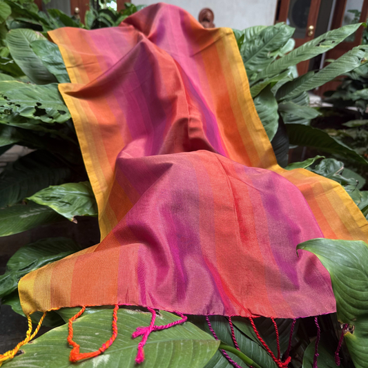 Orange, Pink, Purple And Yellow Mixed Shawl