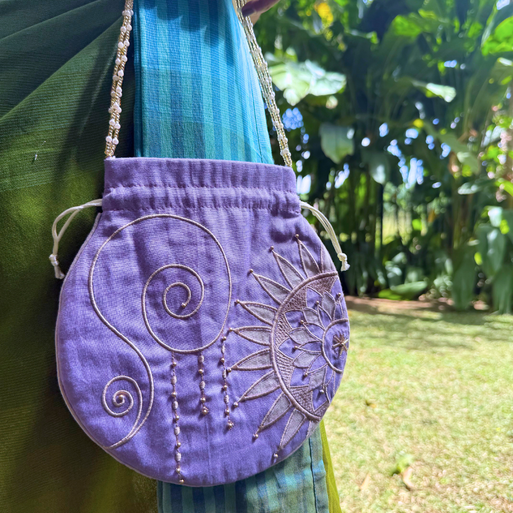 Light Purple Saree Pouch