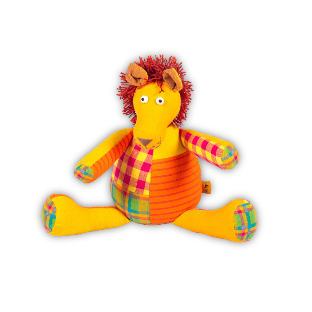 Handloom Patchwork Lion Soft Toy