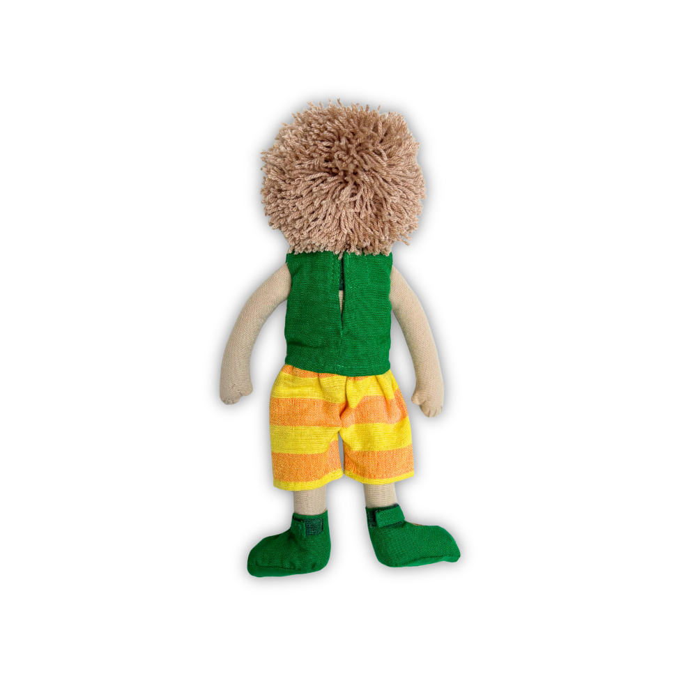 Doll Boy in Green Shirt Handloom Soft Toy