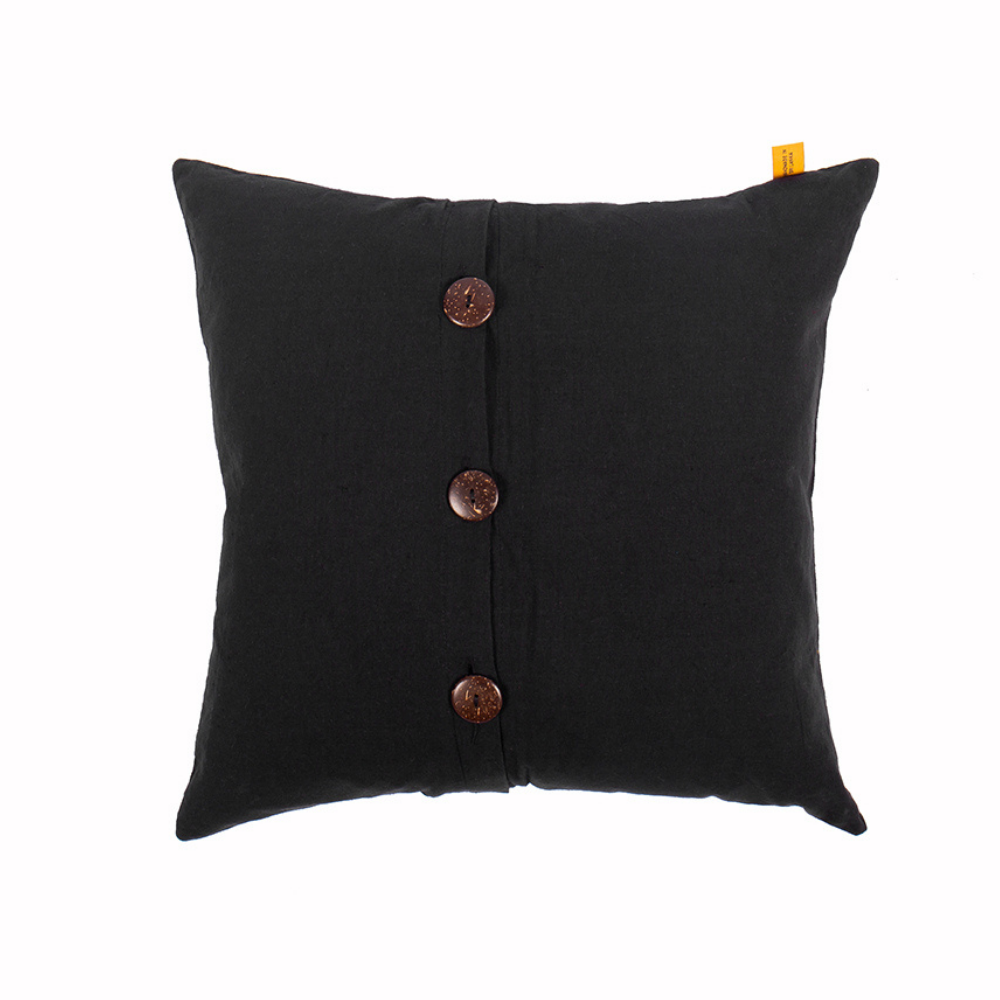 Black Cushion Cover With Sinhala Akuru