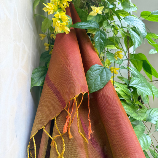Brown, Pink, And Maroon Mixed Shawl