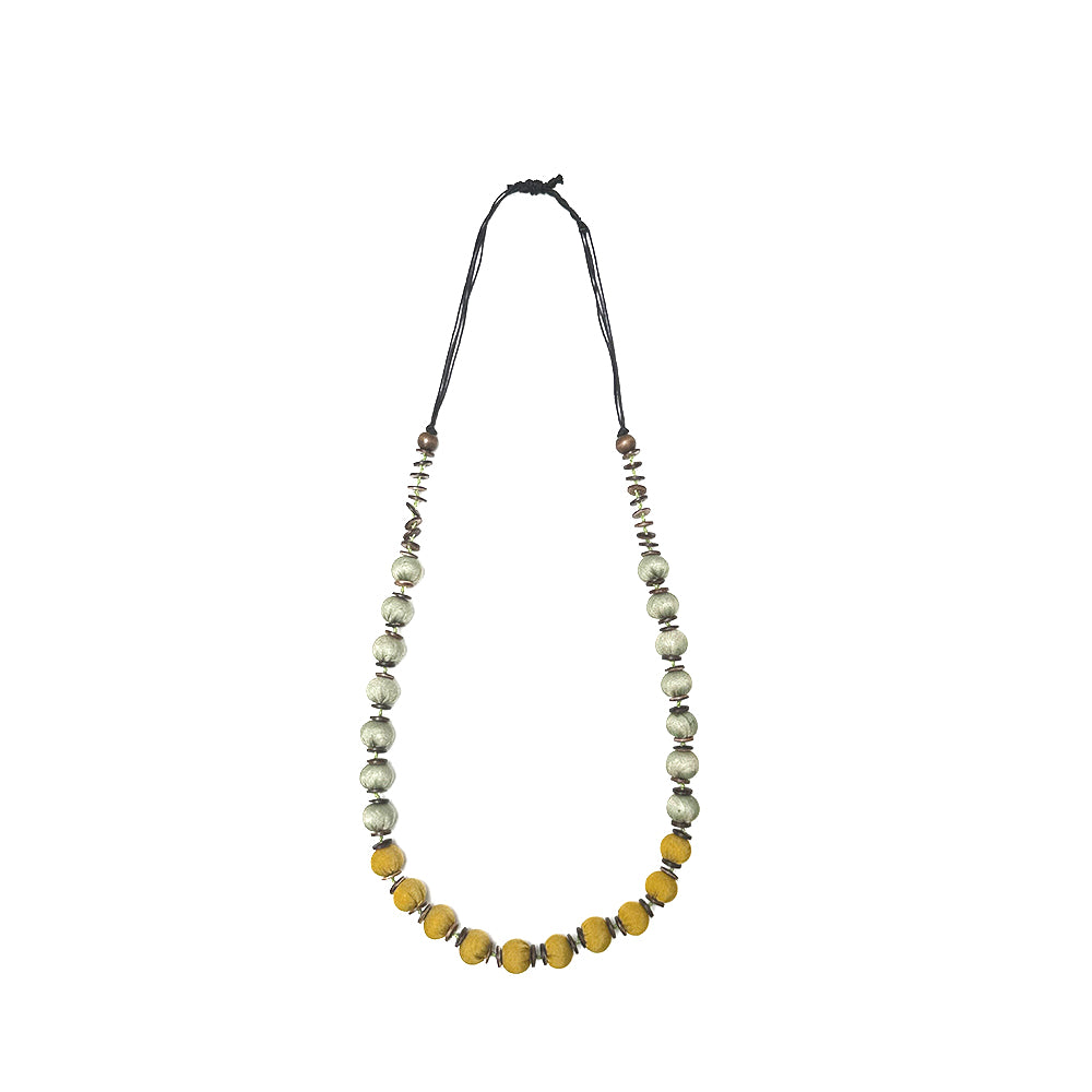 Mustard And Green Necklace