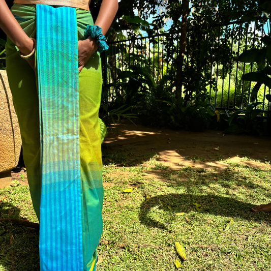 Blue, Green And Yellow Lungi