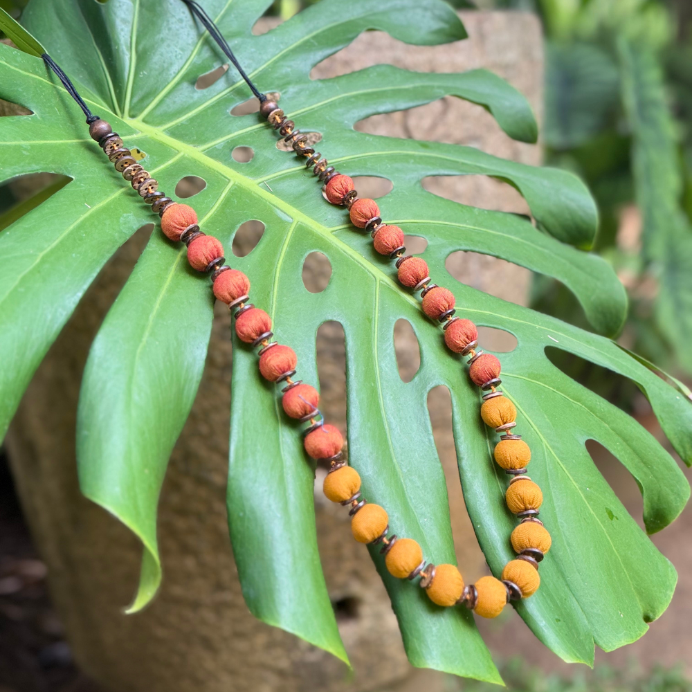 Selyn Mustard And Orange Necklace – Selyn Exporters (Pvt) Limited