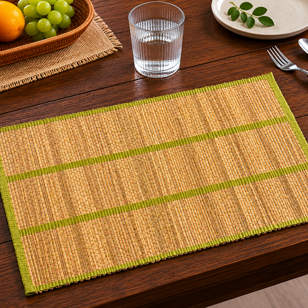 Light Green Reed Table Mat