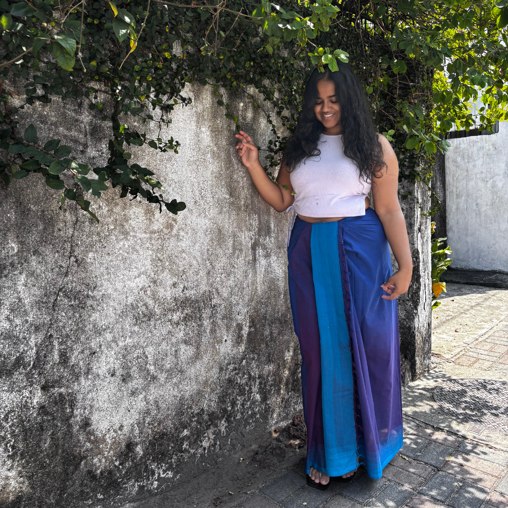 Dark and Light Blue Lungi