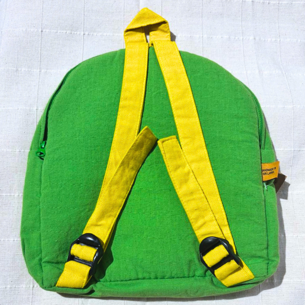 Handloom Bee Backpack for Kids | Eco-Friendly Cotton Bag