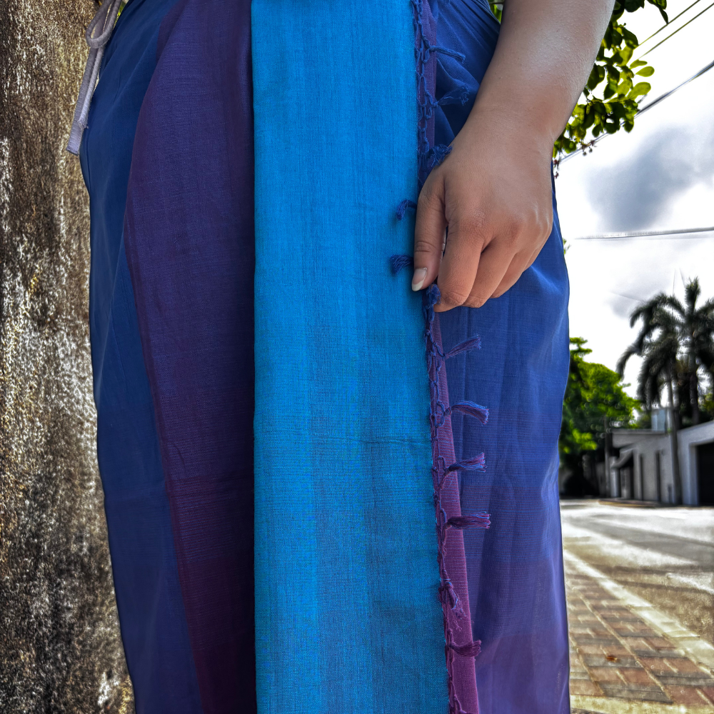 Dark and Light Blue Lungi