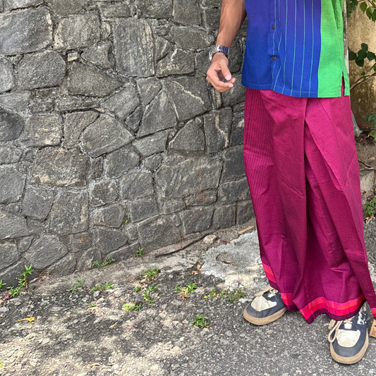 Pink Cotton Handloom Sarong | Youth Size | Ages 8–11