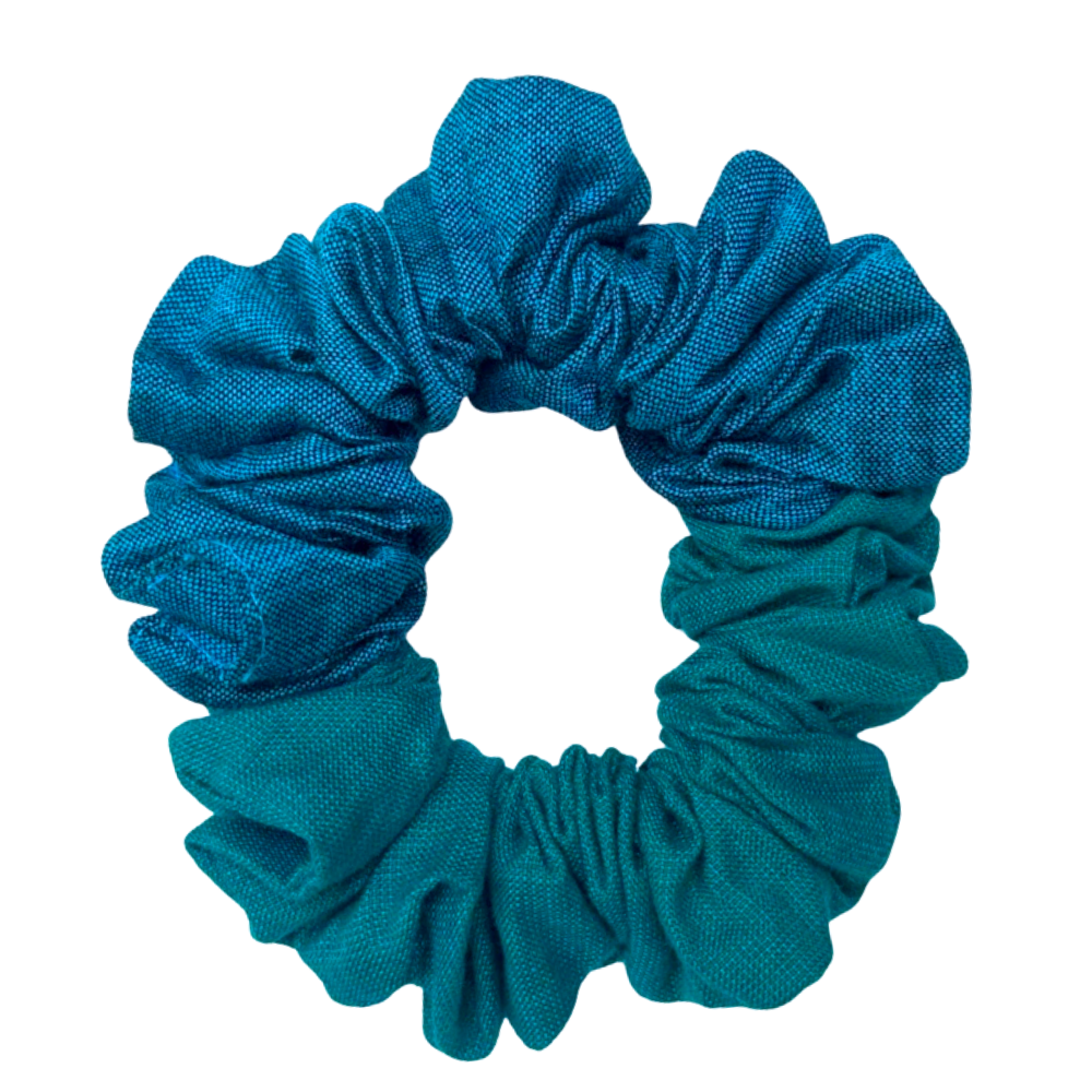 Blue And Green Scrunchies