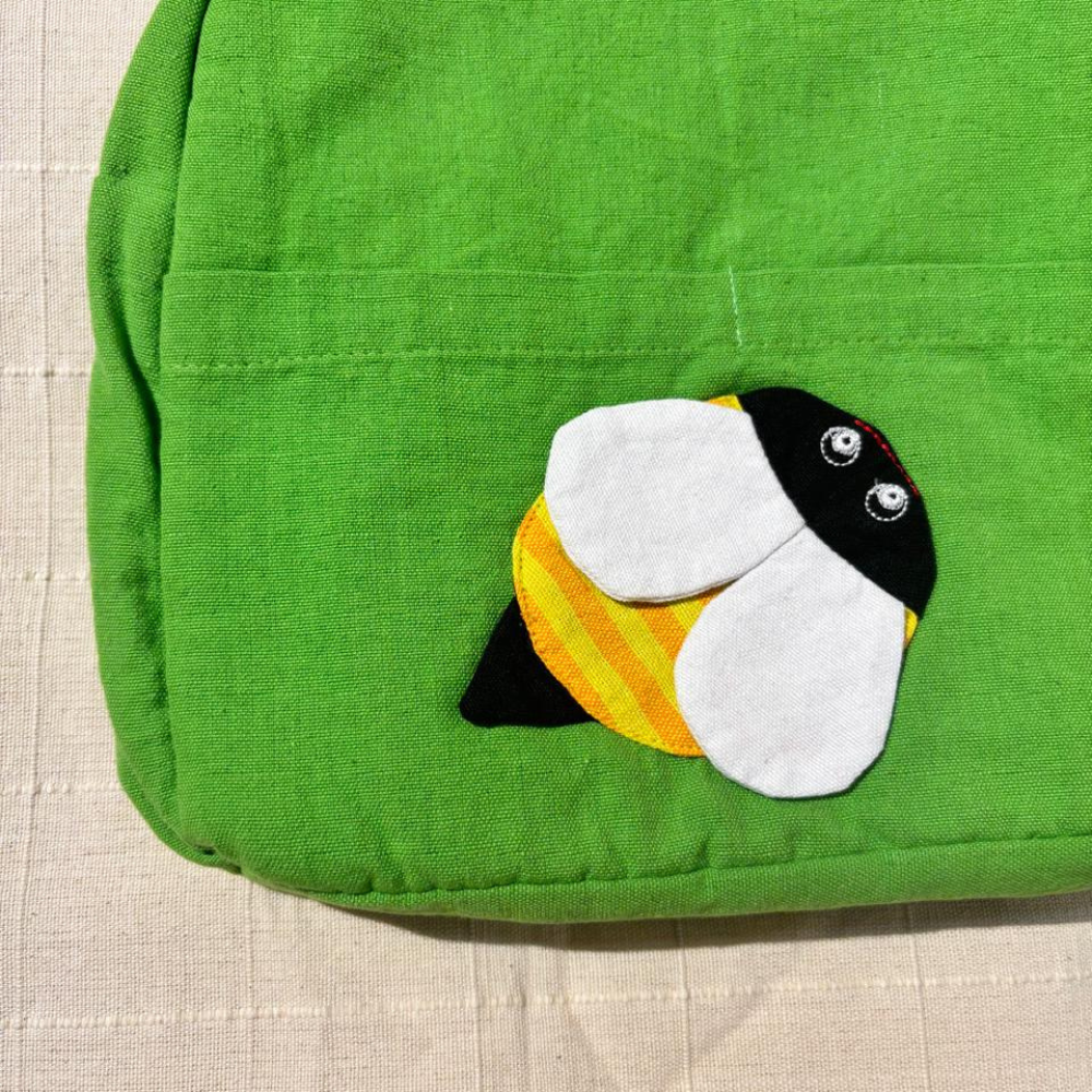 Handloom Bee Backpack for Kids | Eco-Friendly Cotton Bag