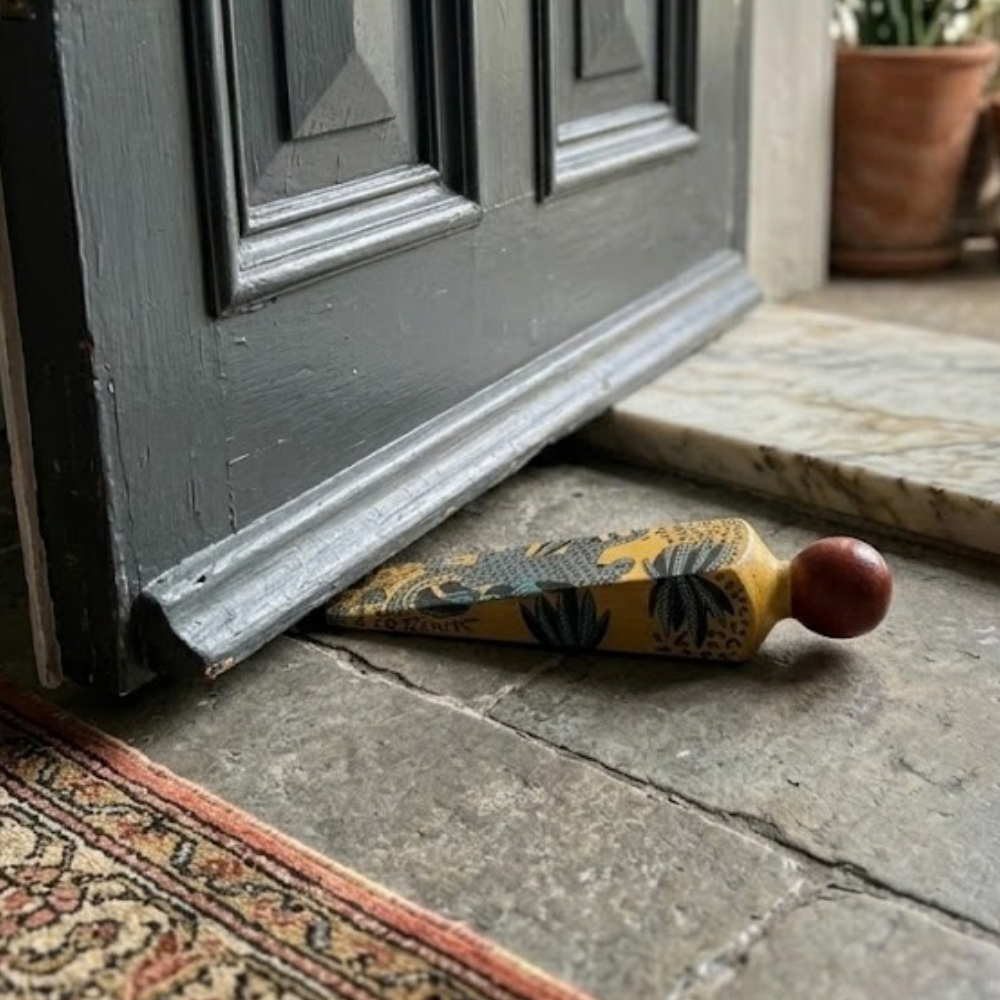 Tiger with Jungle  Printed Wooden Door Stoppers