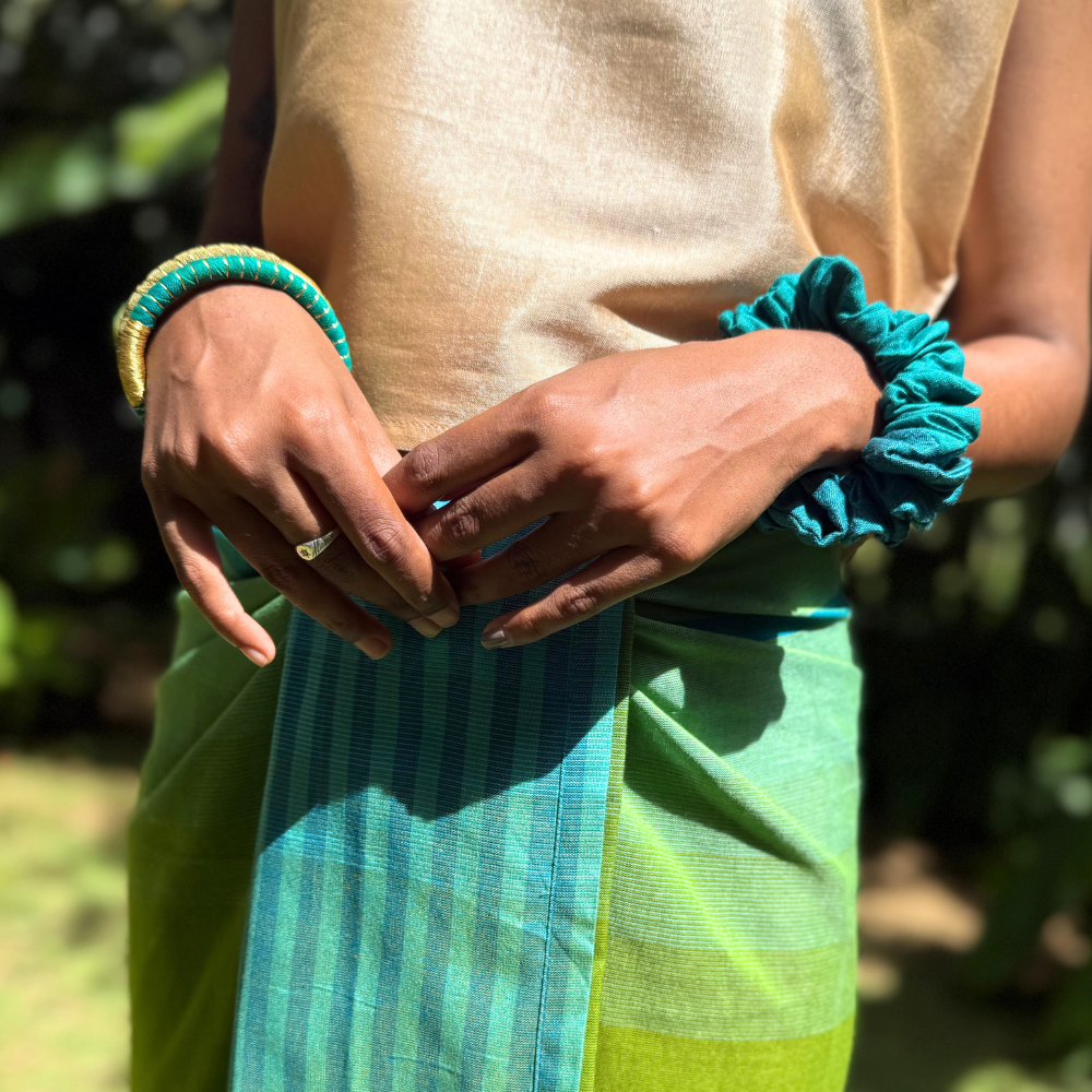 Blue And Green Scrunchies