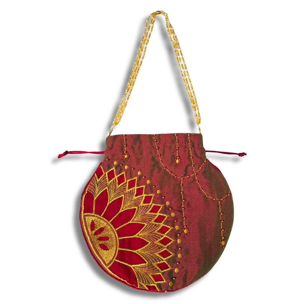 Marron Saree Pouch