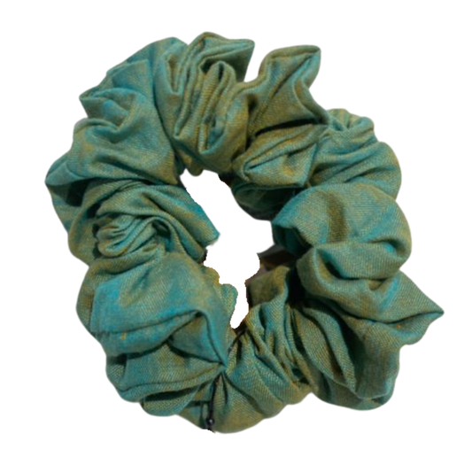 Green And Gold Scrunchie