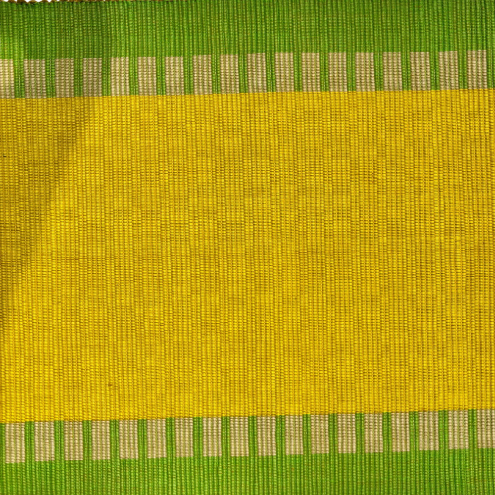 Green And Yellow Pattern Handloom Table Runner | 8 Seater