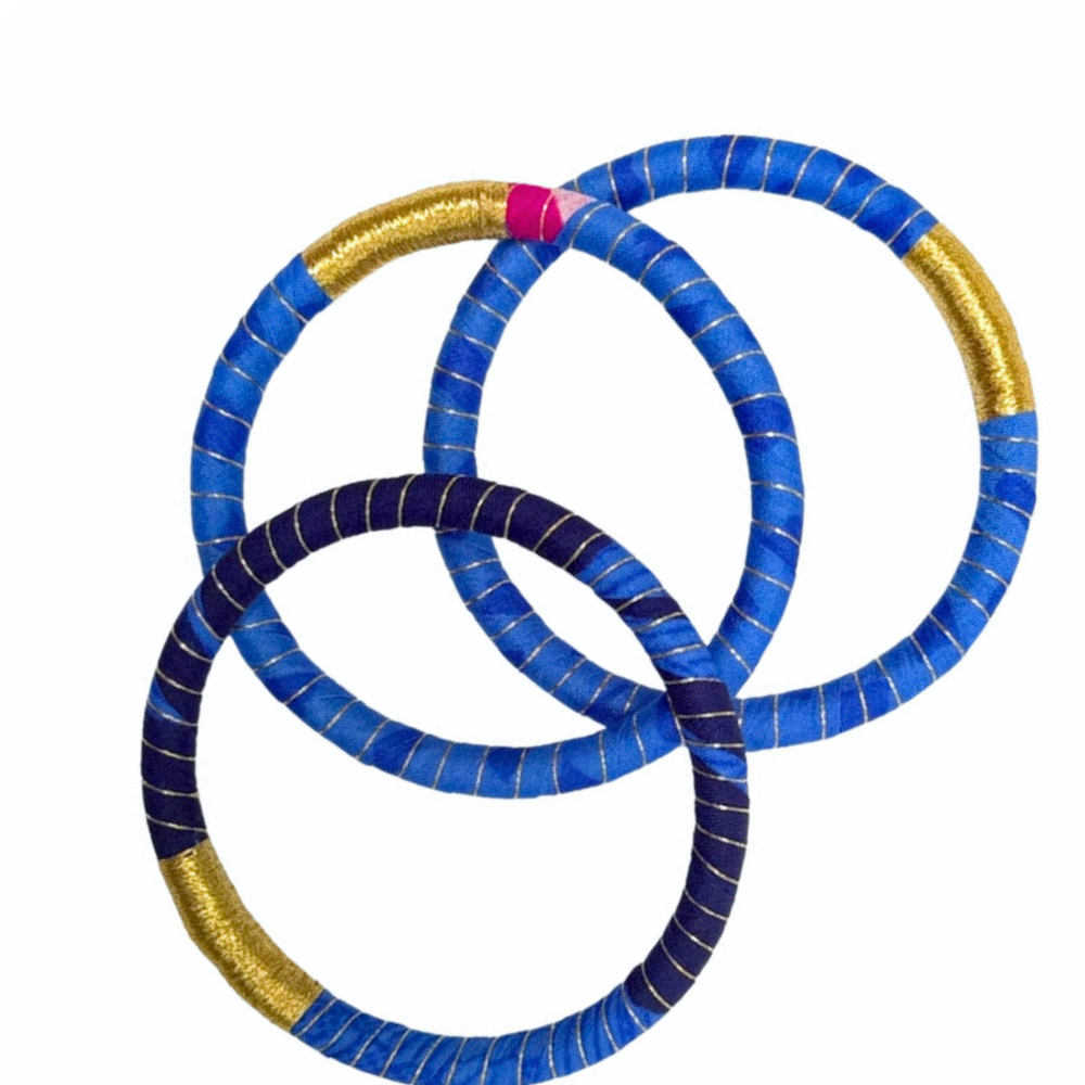 Blue Bangles Three Set