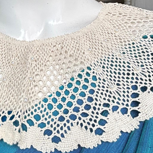 Off White Beeralu Lace Collar Design -1